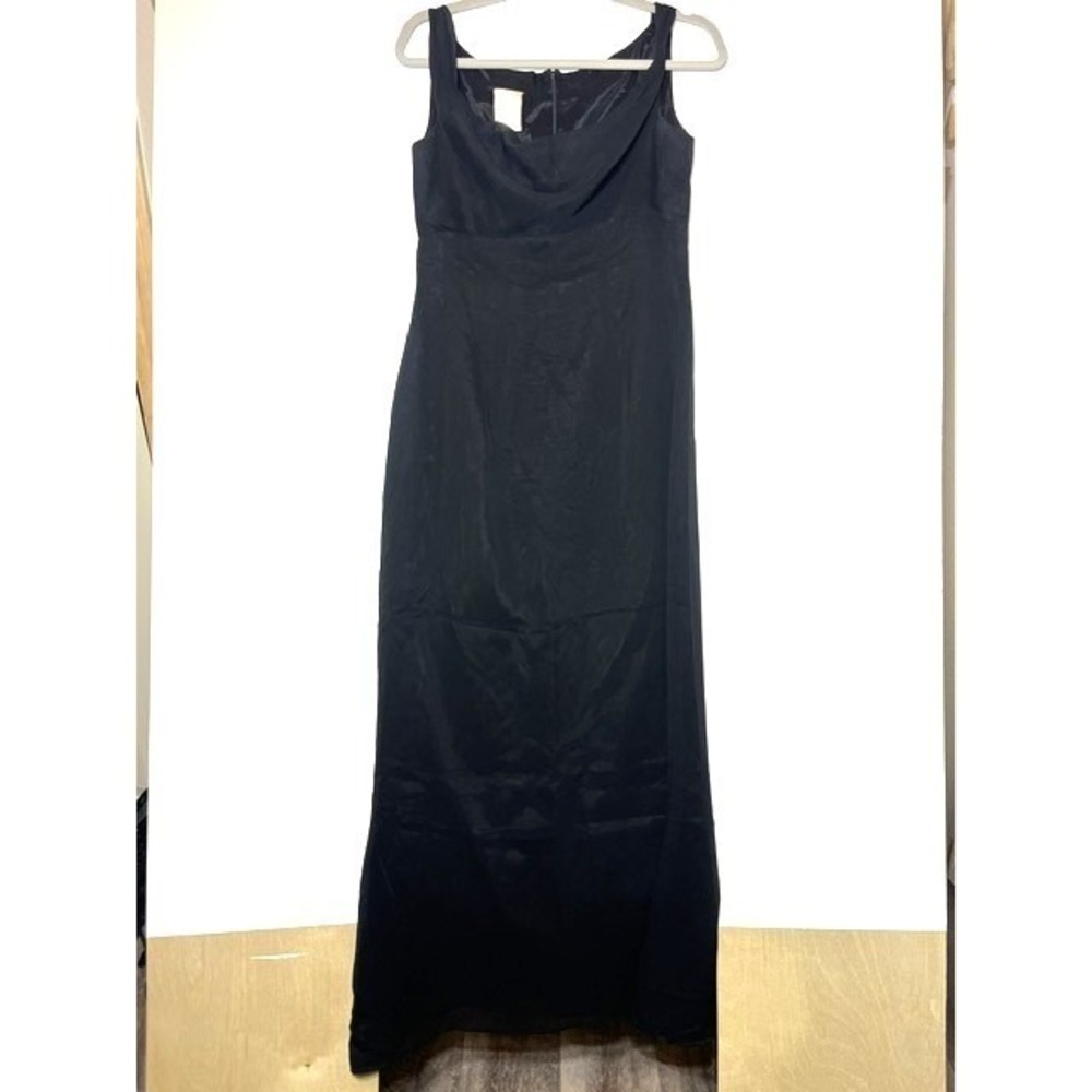 Watters and Watters Black Cowl‎ Neck Formal Maxi Dress Gown Size 10 Sleeveless